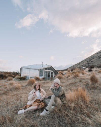 Couple in front of SkyScape 